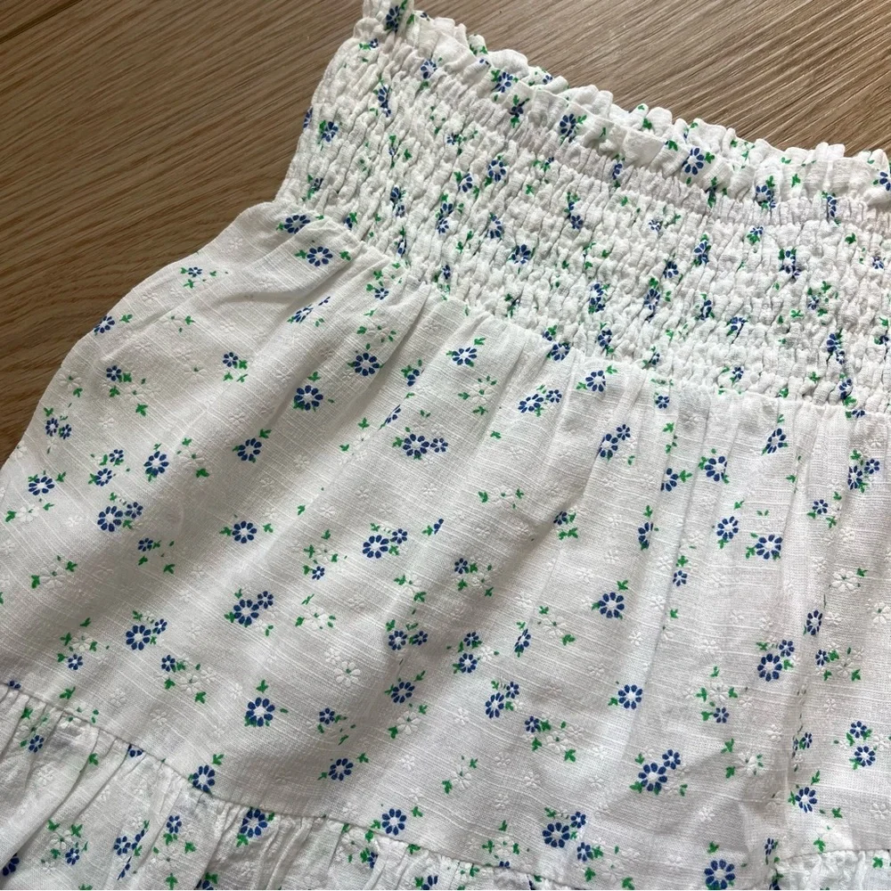 The Shirt By Rochelle Behrens Floral Smocked Mini Skirt